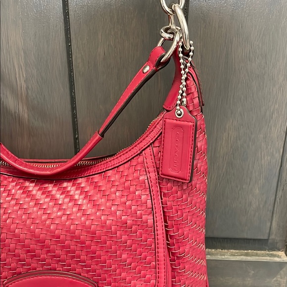Coach Cherry Woven Shoulder Bag - Picture 2 of 15